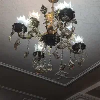 فروش 4عدد لوستر اصل برنجی به همراه چراغ خواب