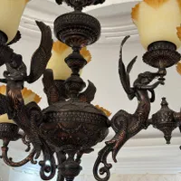 لوستر برنزی فرشته|لوستر و چراغ آویز|تهران, افسریه شمالی|دیوار