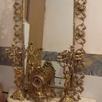 آینه و شمعدان طرح برنز