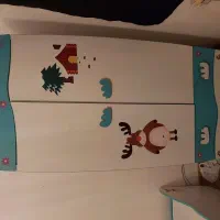 تخت نوجوان با دوتا کشو جادار و تشک نو و بوفه کمد|تخت و سرویس خواب|پرند, فاز ۶|دیوار