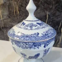 شکلات خوری پیش‌دستی چینی قلم آبی جهیزیه کادویی عید