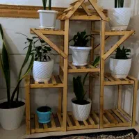 انواع استند گل ( تخفیف خورده ) شلف زیر گلدانی چوبی|گل مصنوعی|اراک, |دیوار