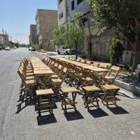 میز و صندلی چوبی تاشو ترموود روس