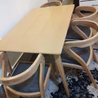 میز ناهار خوری چهار نفره چوب راش نونو