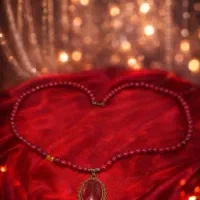 گردنبند سنگی عقیق سرخ