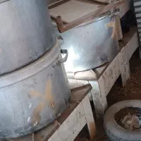دیگ روحی بزرگ و شعله گاز