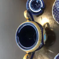 سرویس ۱۴ پارچه قهوه خوری طرح لیلی مجنون سرمه ای|ظروف سرو و پذیرایی|تهران, آجودانیه|دیوار