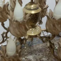لوستر سلطنتی برنزی|لوستر و چراغ آویز|قم, حاج زینل|دیوار