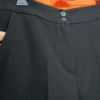 شلوار کرپ مشکی کنزو با امکان پرو