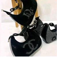 کیف قایقی نگین دار