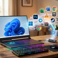 نصب فوری ویندوز + نرم‌افزار + بازی در محل