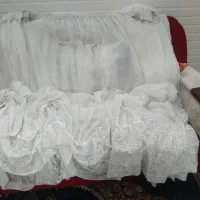 پرده حریر 4 عدد|پرده، رانر، رومیزی|سمنان, |دیوار