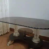 میزعسلی شیشه ای