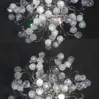 دو عدد لوستر سقفی کریستالی هشت شاخه