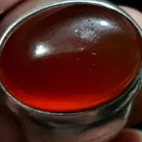 انگشتر نقره زیرخاکی عقیق اصل یمن کهنه عتیقه واقعی