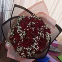 دسته گل رز روبان جیگری