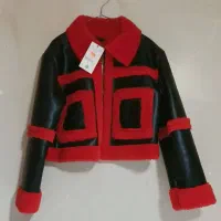کاپشن چرم پشمی