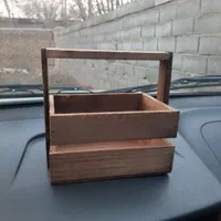 سبد چوبی دسته دار و مثلثی