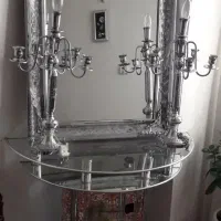 اینه و شمعدان نقره ای
