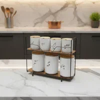 جا ادویه ( جاادویه ۷ پارچه سرامیکی نوشته فارسی)|ظروف نگهدارنده، پلاستیکی، یک‌بارمصرف|تبریز, |دیوار