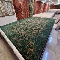 فرش ۶ متری سبز یمانی ۷۰۰ شانه صادراتی نگارین