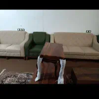 مبل راحتی Nafis کلاسیک با پارچه لینا جلو مبلی عسلی