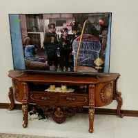 میز تلویزیون چوبی فندقی