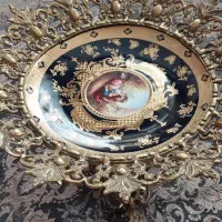 بشقاب شیرینی خوری برنج با چینی اصل لیلی و مجنون