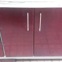 کابینت فلزی ۹ متر    سینک دو لگنه. هود. متری ۲تومن|آب‌چکان و نظم‌دهنده ظروف|کرج, خرمدشت|دیوار