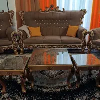 مبل سلطنتی استیل و میز ناهارخوری