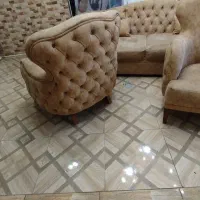 مبل ۵ نفره چستر اصلی در حد نو|مبلمان خانگی و میز عسلی|کرج, شهرک نهال و بذر|دیوار