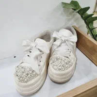 کفش کتونی مجلسی عروس عقد سایز ۳۷ لژ ۷ سانت|کیف، کفش، کمربند|قرچک, شهرک طلائیه|دیوار