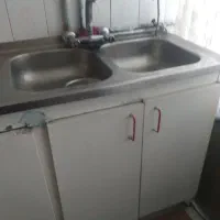 کابینت دست دوم به همراه سینک و هود کارکرده و سالم|آب‌چکان و نظم‌دهنده ظروف|مشهد, حجاب (شهرک غرب)|دیوار