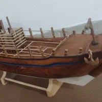 لنج طرح کچی و بادبانی با چوبهای تزیینی|صنایع دستی و سایر لوازم تزئینی|قشم, |دیوار