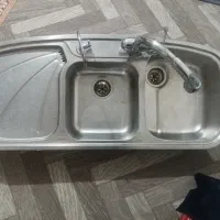 سینک دو قلو با شیرآلات مارک اخوان