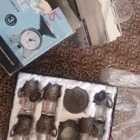لیوان لومینارک وچای خوری و ترازو اکبند