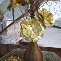 شیرینی خوری مسی با گلدون مسی و گل برنجی|صنایع دستی و سایر لوازم تزئینی|سبزوار, دانشگاه آزاد|دیوار