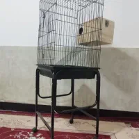 قفس پرنده به همراه پایه چرخدار(نو)|لوازم جانبی حیوانات|سبزوار, چهارراه فرودگاه|دیوار