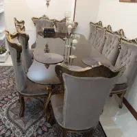 مبل ۹ نفره جلو مبلی و عسلی و ناهار خوری ۸ نفره|مبلمان خانگی و میز عسلی|تهران, شهرک دانشگاه|دیوار