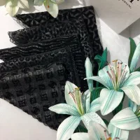 روسری سه گوش  تور مخمل کوب