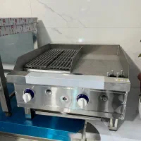 گریل ترکیبی ذغالی و روغنی اجاق ۴ شعله گاز رومیزی|کافیشاپ و رستوران|چمستان, |دیوار