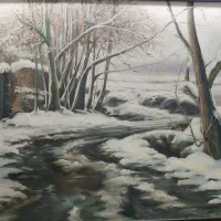 تابلو  نقاشی رنگ روغن با قاب