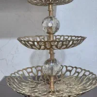 شیرینی خوری برنز ۳طبقه|ظروف سرو و پذیرایی|تهران, خاک سفید|دیوار