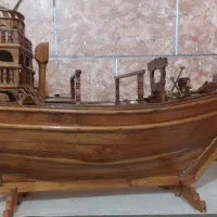 لنج دکوری بزرگ آماده چوبی چوب شاه
