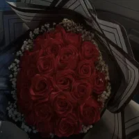 باکس  دسته گل شاخه گل روبانی