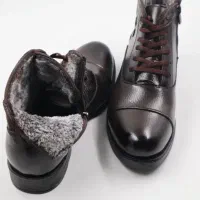 کفش نیم بوت تمام چرم داخل خز دار خارجی اصل|کیف، کفش، کمربند|رشت, رشتیان|دیوار