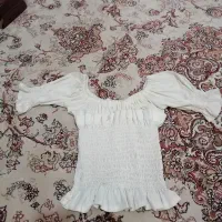 شومیز سفید مجلسی تمام چین