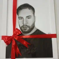 طراحی چهره سیاه قلم ولنتاین