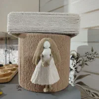 سطل و جا دستمالی و دیوار کوب مکرومه|صنایع دستی و سایر لوازم تزئینی|فردیس, قریشی|دیوار