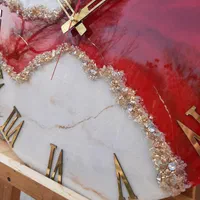 ساعت دیواری جهیزیه طرح قرمز طلایی|ساعت دیواری و تزئینی|تهران, مجیدیه|دیوار